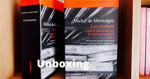 Los ensayos, de Michel de Montaigne (Acantilado) Edición de 1595 de Marie de Gournay. Unboxing libro