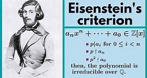 Abstract Algebra | Eisenstein's criterion