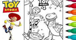 Toy Story Coloring Pages: Jessie, Dino and Aliens #disneycoloring