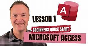 Microsoft Access Tutorial - Beginners Level 1 (Quick Start)