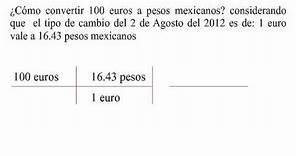 ¿Cómo convertir euros a pesos mexicanos?
