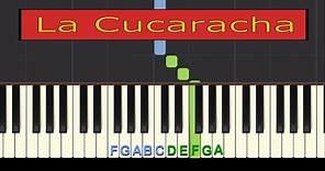 Easy Piano Tutorial: La Cucaracha, Mexican Folk Song with free sheet music