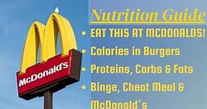 How many Calories in McDonald’s Burger? | Nutrition Facts |Healthy Burgers