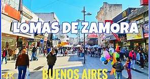 【4K】Buenos Aires, LOMAS de ZAMORA - Peatonal LAPRIDA | Calle Balcarce | Teatro Coliseo OTOÑO 4K WALK