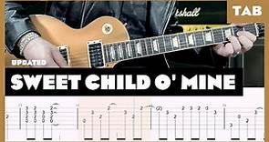 Guns N' Roses - Sweet Child O' Mine - Guitar Tab (remake) | Lesson | Cover | Tutorial