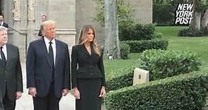 Trump family attends Melania’s mother Amalija Knavs’ funeral in Palm Beach