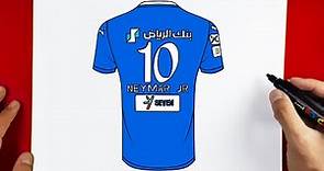 Cómo Dibujar NEYMAR JR Al-Hilal camiseta número 10