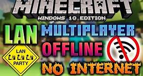 How to Play Minecraft Windows 10 Edition Multiplayer LAN OFFLINE | Quick & Easy Tutorial