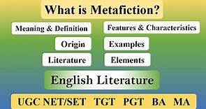 Metafiction in English Literature: Definition, Characteristics, Elements, Types, Examples, and Notes
