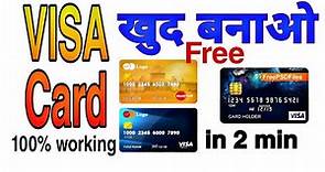 How to generate free Visa Card 100% working | FREE VISA card for digital payments