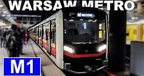 🇵🇱 Warsaw Metro - All the Stations - Line M1 - From KABATY to MŁOCINY (2023) (4K)