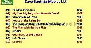 Dave Bautista Movies List