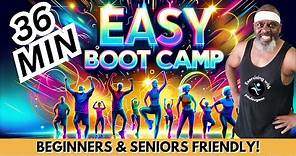Easy Standing Low Impact Boot Camp Full Body Workout | 36 Min | Beginners and Senior Friendly.