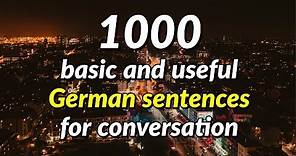 1000 basic and useful German sentences for conversation