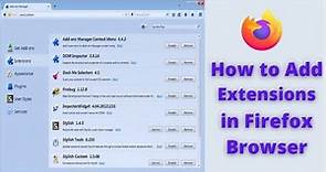 Firefox 👉 How to Add Extensions in Firefox Browser|| firefox browser mai extensions add Kaise kare