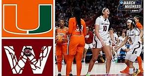 Miami vs. #1 South Carolina Highlights | NCAA Second Round | March 20, 2022 | Women's Basketball