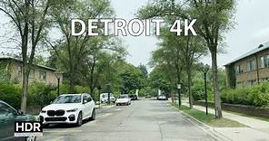 Driving Detroit 4K HDR - Driving to the Rich Side of Detroit - USA