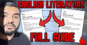 Complete Walkthrough: ALL Of English LITERATURE Paper 1 & 2