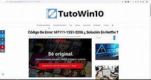 CÓDIGO de ERROR: m7111-1331-2206 de NETFLIX ¿ Como se SOLUCIONA ❓🤔