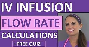 Dosage Calculations for Nursing Students Made Easy on IV Infusion Rate Calculations (Video 5)