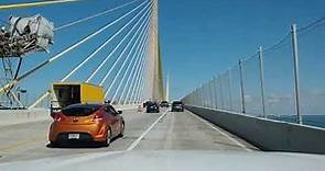 The Sunshine Skyway Bridge - Florida's Tallest & Scariest Bridge ! Tampa Bay to St. Petersburg.