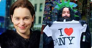Emilia Clarke (Game of Thrones) Pranks Times Square as Jon Snow // Omaze