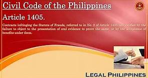 Civil Code of the Philippines, Article 1405