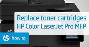 Replace the Toner Cartridges | HP Color LaserJet Pro MFP Printers | HP