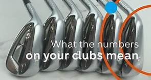 What do the numbers mean? [Golf clubs for beginners]