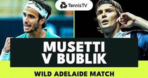 ENTERTAINING Lorenzo Musetti vs Alexander Bublik Match 🍿 | Adelaide 2024 Highlights