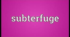 Subterfuge Meaning