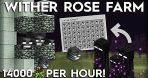 Minecraft Wither Rose Farm - 14000 Roses Per Hour - 1.20+