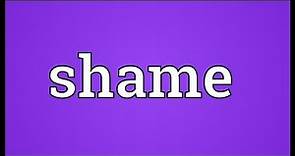 Shame Meaning