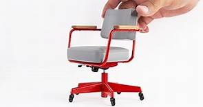 Making a Miniature Desk Chair Designed by Jean Prouvé / Scale 1:6 / Fauteuil Direction Pivotant