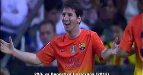 Goles de Messi en 2012 con relatos.