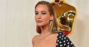 Jennifer Lawrence Elevates Polka Dots in a Dior Couture Dress at the 2024 Oscars