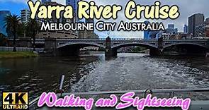 Melbourne City Australia 4K Ferry Boat Cruise along the Yarra River Southbank Southgate Spring 2023