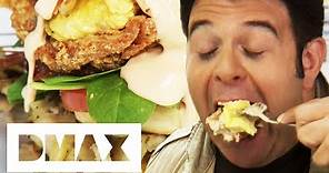 The Making Of The Legendary Fried Chicken Eggs Benedict | Man v. Food