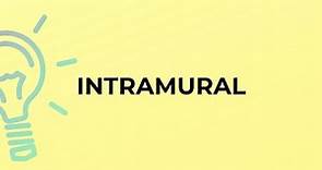 What is the meaning of the word INTRAMURAL?
