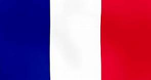 Evolución de la Bandera Ondeando de Francia - Evolution of the Waving Flag of France