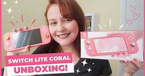Unboxing Nintendo Switch Lite Coral (Rosa) - Modelo Nacional