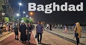 Baghdad, night walk in Abu Nawas Street | Iraq 2023