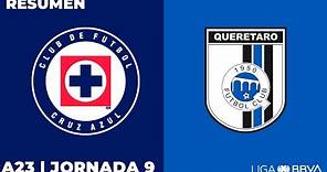 Resumen y Goles | Cruz Azul vs Querétaro | Liga BBVA MX | Apertura 2023 - Jornada 9