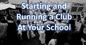 Tips on Starting/Running a Club at Your School