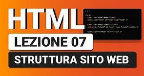 HTML5 Tutorial Italiano 07 - La Struttura di un sito web