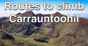 Routes to climb Carrauntoohil