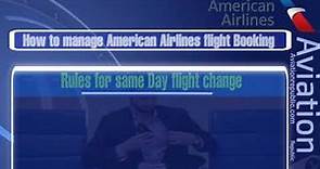 How to manage American Airlines flight Booking
