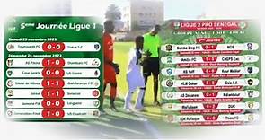 Résultats/classement 5em Journée Ligue 1 & Ligue 2