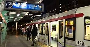 【*循環終結】港鐵 LRT 第四期輕鐵車輛 (1129+1116) 駛入及駛離天耀站二台 (705綫尾班車)