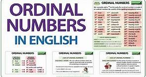 Ordinal Numbers in English